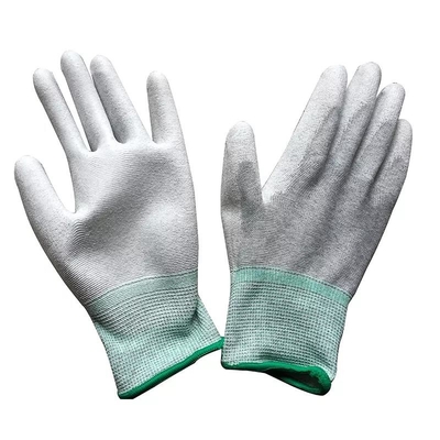 دستکش های Finger ESD Anti Static Top Fit با روکش فیبر کربن PU برای ساختمان کامپیوتر