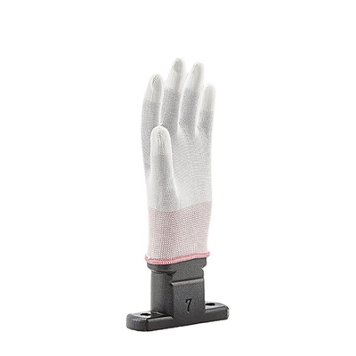 دستکش های OEM فیبر کربن ضد الکتریسیته ساکن ESD Finger Top Fit Coated PU Gloses 13 Gauge Grey ESD Gloves