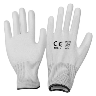 دستکش ایمنی آغشته به پلی استر با پوشش 13 گیج پلی اورتان Hyflex Antistatic ESD ESD