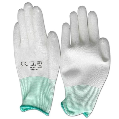 دستکش ایمنی آغشته به پلی استر با پوشش 13 گیج پلی اورتان Hyflex Antistatic ESD ESD