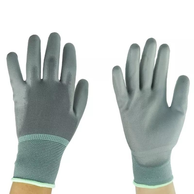 دستکش های ضد الکترواستاتیک نایلونی بافتنی با روکش PU دستکش های ایمنی ESD Cleanroom Fit Palm Fit