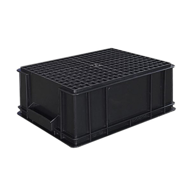 رک الکترونیکی SMT ESD Storage Box سیاه و سفید رسانا پلاستیک گردش خون آنتی استاتیک