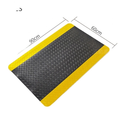 تشک ضد خستگی ESD Cleanroom ضد خستگی مشکی و زرد با قفل