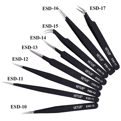 ابزارهای اکستنشن مژه مصنوعی موچین ابرو VETUS Stainless Steel Repair Hyperfine All for Building Elash Nails