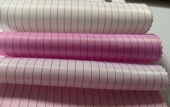 پارچه های آبی ضد الکتریسیته ساکن ESD Antistatic Cleanroom Conductive 5mm/4mm Grid/Strip Fabrics