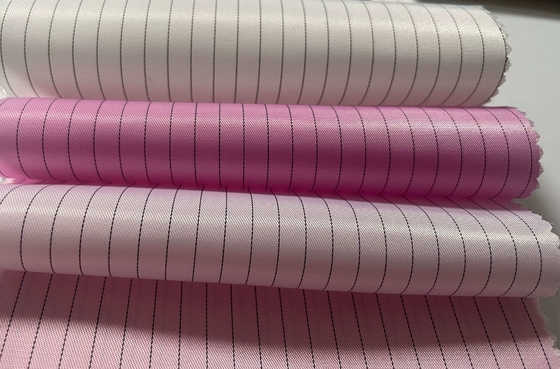 پارچه های آبی ضد الکتریسیته ساکن ESD Antistatic Cleanroom Conductive 5mm/4mm Grid/Strip Fabrics