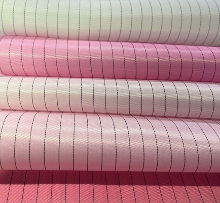5mm/4mm Grid/Strip ESD پلی استر/پارچه پنبه ای رسانای الکتریکی با 0.1 ثانیه پوسیدگی استاتیک