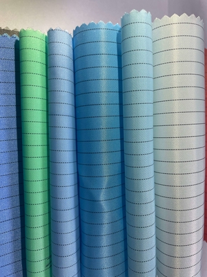ESD پارچه پلی استر آنتی استاتیک Cleanroom Grid پلی استر ESD Fabric 0.5cm Pitch Grid