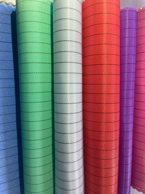 ESD پارچه پلی استر آنتی استاتیک Cleanroom Grid پلی استر ESD Fabric 0.5cm Pitch Grid