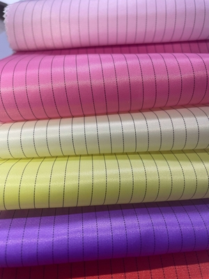 100d Esd Clothing 5mm Fabric Conductive Fabric Grid Esd Clothing Fabric For Cleanroom Gas Station Uniform