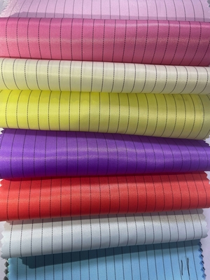 100d Esd Clothing 5mm Fabric Conductive Fabric Grid Esd Clothing Fabric For Cleanroom Gas Station Uniform