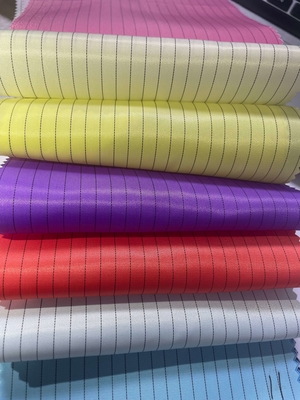 100d Esd Clothing 5mm Fabric Conductive Fabric Grid Esd Clothing Fabric For Cleanroom Gas Station Uniform