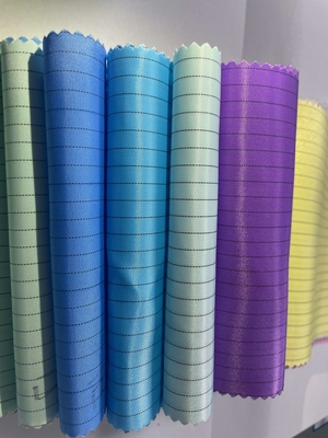 Cleanroom Dustproof 5mm Grid پارچه یکنواخت پلی استر ضد الکتریسیته ساکن ESD پارچه ضد استاتیک برای لباس کار