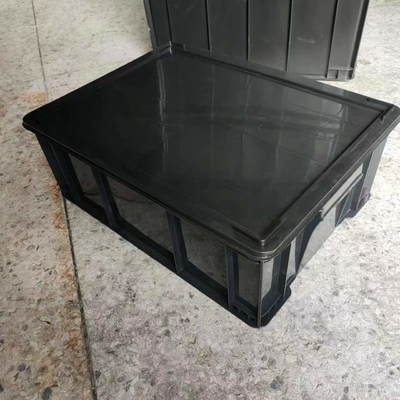 جعبه ذخیره سازی قطعات پلاستیکی ضد الکتریسیته ساکن جعبه رسانای سطل پالت سینی ظروف راه راه ESD