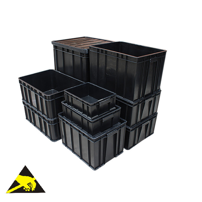 جعبه اجزای ESD سطل‌های ذخیره‌سازی ایمن محفظه کوچک سیاه و سفید محفظه ضد الکتریسیته ساکن سینی بسته‌بندی کوچک ضد الکتریسیته ساکن پلاستیکی رسانا