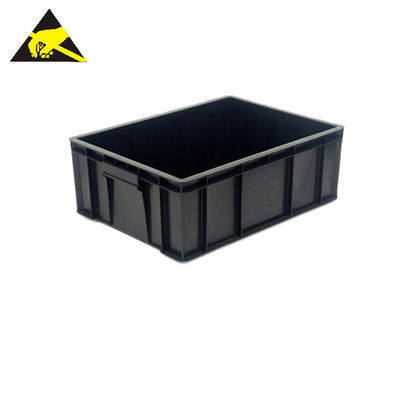 تجهیزات بسته بندی قابل بازیافت ESD Tote Storage Antistatic Box Esd PCB سینی برای کارگاه های الکترونیکی