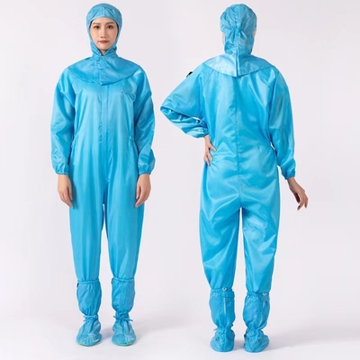 لباس کارگر ESD Clean Room Clothes کت و شلوار ضد الکتریسیته ساکن 100D*100D