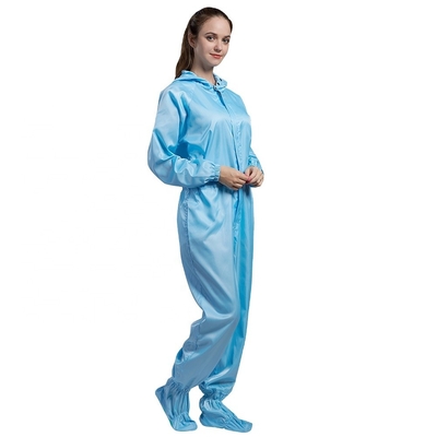 کت زنانه ضد الکتریسیته ساکن Cleanroom 250 گرم شلوار کار راحت ESD