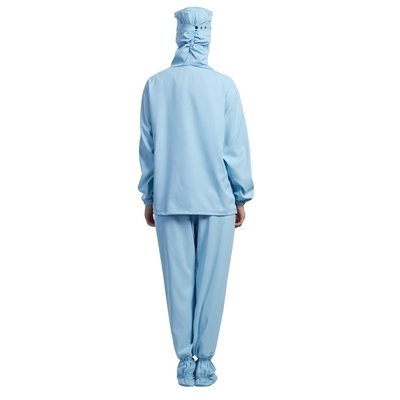 شلوار آستین بلند لباس کار ضد استاتیک کلاهدار Cleanroom