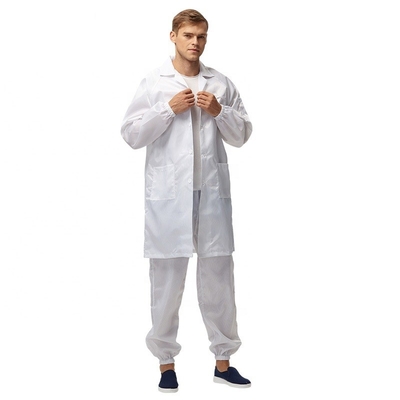 لباس های ضد استاتیک Cleanroom ضد گرد و غبار ESD Workwear 5mm Grid