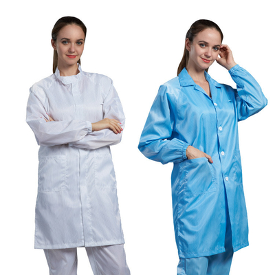 لباس های ضد استاتیک Cleanroom ضد گرد و غبار ESD Workwear 5mm Grid
