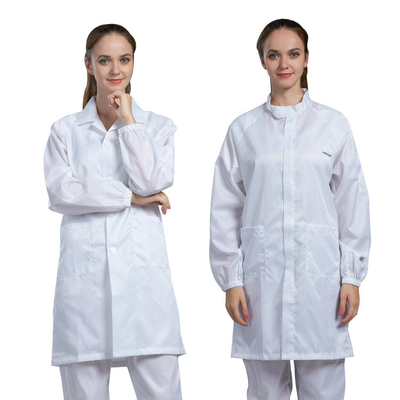 لباس های ضد استاتیک Cleanroom ضد گرد و غبار ESD Workwear 5mm Grid