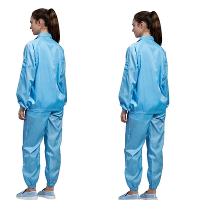 کت و شلوار ضد الکتریسیته ساکن تابستانی ESD Cleanroom کت استریل آزمایشگاهی