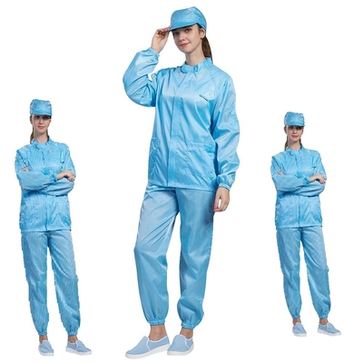 کت و شلوار ضد الکتریسیته ساکن تابستانی ESD Cleanroom کت استریل آزمایشگاهی