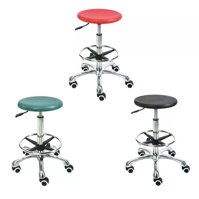 صندلی آزمایشگاهی PU صنعتی ضد الکتریسیته ساکن استیل ESD Task Chair