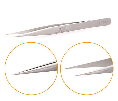 موچین های استیل ضد زنگ سری Flat Top SA موچین های اکستنشن مژه Vetus