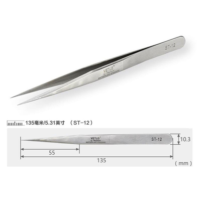 Metal Vetus Lash Tweezers SA موچین دقیق Fine Point For Cleanroom