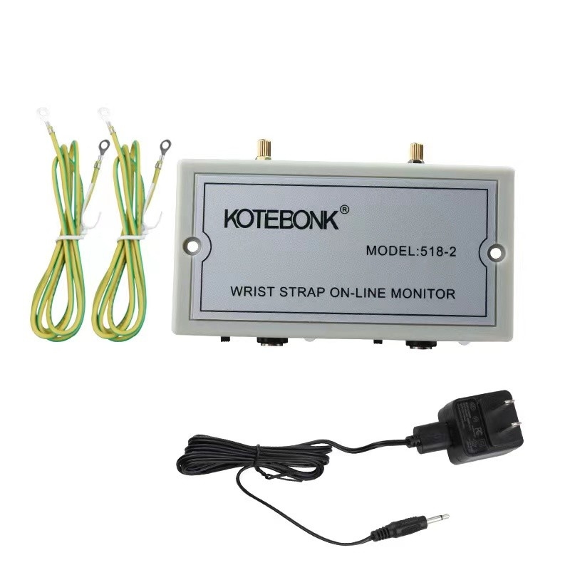 518-2 ESD مچ بند تستر آنلاین مانیتور ایستگاه کاری زنگ بند مچ دست